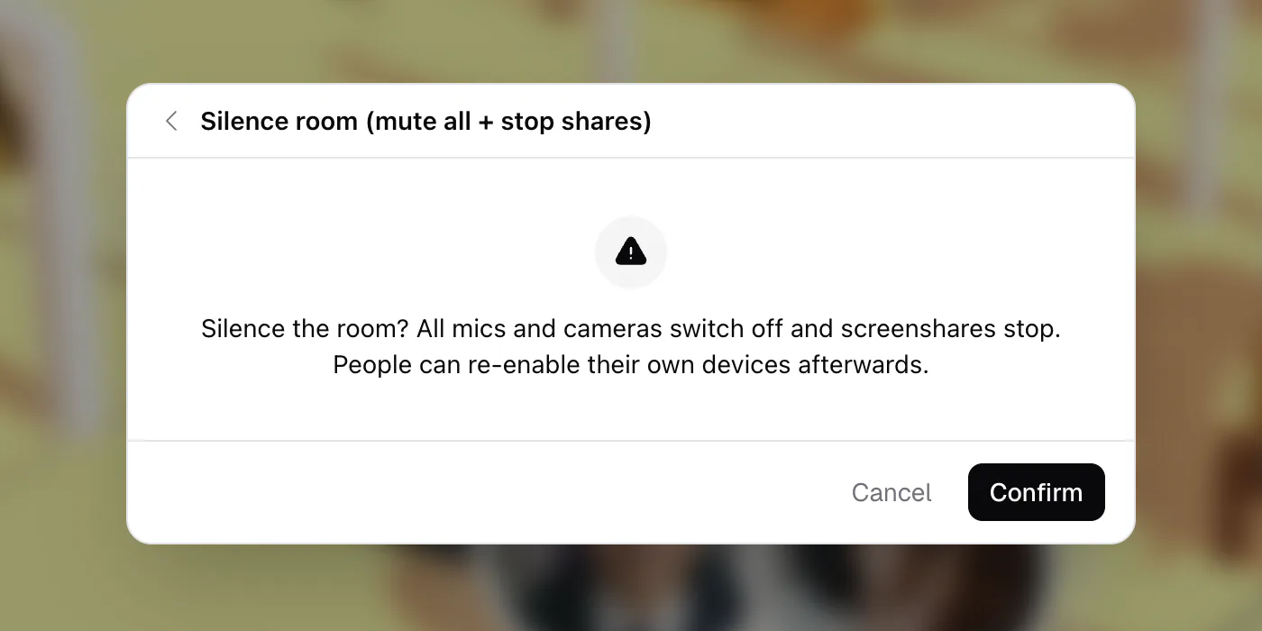 The Silence room confirmation in Quick Access